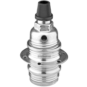 CHROME E14 SMALL SCREW BULB HOLDER - DYKE & DEAN
